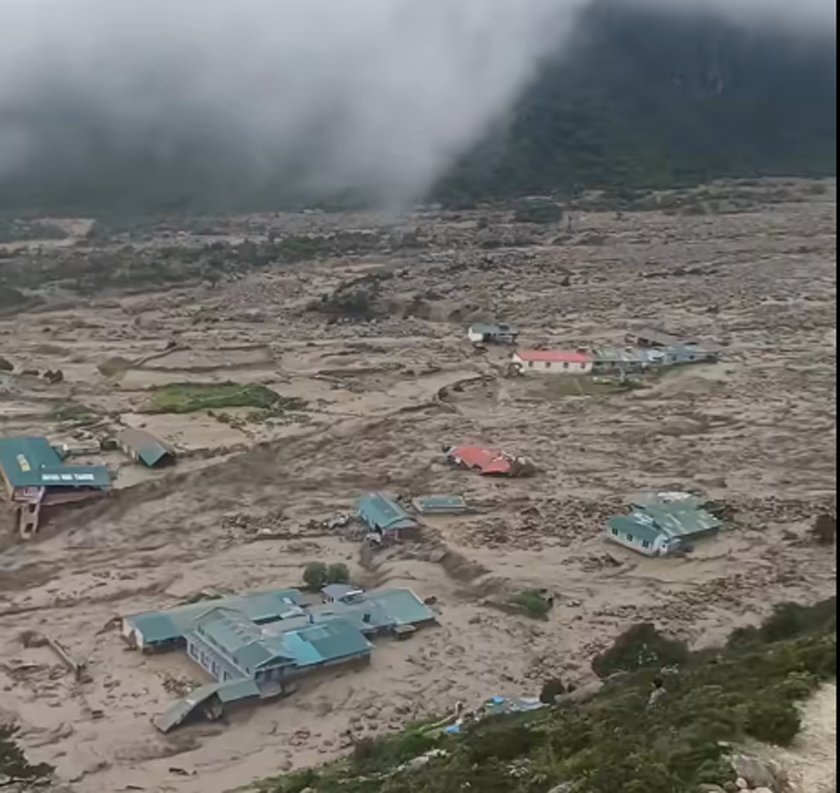 दूधकोशी किनाराका बासिन्दालाई सुरक्षित ठाउँमा जान सोलुखुम्बु प्रशासनको आग्रह